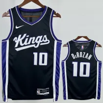 2023-24 Kings DEROZAN #10 Black Top Quality Hot Pressing NBA Jersey