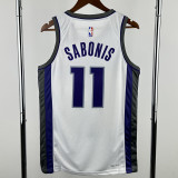 2022-23 Kings SABONIS #11 White Top Quality Hot Pressing NBA Jersey