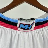 2023-24 HEAT White South Coast Top Quality NBA Pants