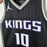 2023-24 Kings DEROZAN #10 Black Top Quality Hot Pressing NBA Jersey