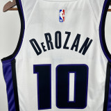 2023-24 Kings DEROZAN #10 White Top Quality Hot Pressing NBA Jersey
