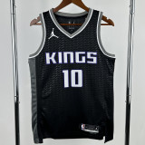 2023-24 Kings DEROZAN #10 Black Top Quality Hot Pressing NBA Jersey