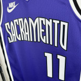 2024-25 KINGS SABONIS #11 Purple Retro Top Quality Hot Pressing NBA Jersey(V领）
