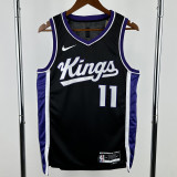 2023-24 Kings SABONIS #11 Black Top Quality Hot Pressing NBA Jersey