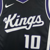 2023-24 Kings DEROZAN #10 Black Top Quality Hot Pressing NBA Jersey