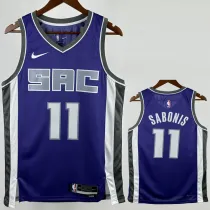 2022-23 Kings SABONIS #11 Purple Top Quality Hot Pressing NBA Jersey