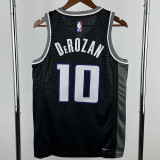 2023-24 Kings DEROZAN #10 Black Top Quality Hot Pressing NBA Jersey