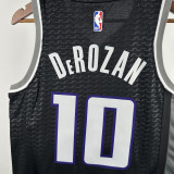2023-24 Kings DEROZAN #10 Black Top Quality Hot Pressing NBA Jersey