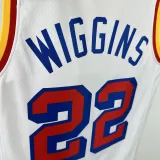 2024-25 WARRIORS WIGGINS #22 White Retro Top Quality Hot Pressing NBA Jersey
