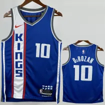 2023-24 Kings DEROZAN #10 Blue City Edition Top Quality Hot Pressing NBA Jersey