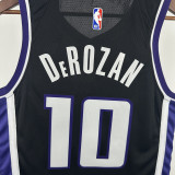 2023-24 Kings DEROZAN #10 Black Top Quality Hot Pressing NBA Jersey