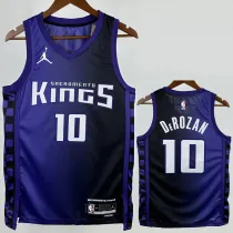 2023-24 Kings DEROZAN #10 Purple Top Quality Hot Pressing NBA Jersey (Trapeze Edition)飞人版