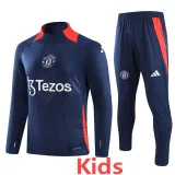 2024-25 Man Utd Royal blue Kids Long Sleeve Training Tracksuit (童装)