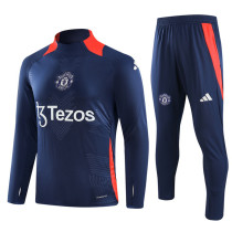 2024-25 Man Utd Royal blue Long Sleeve Training Tracksuit