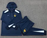 2024-25 France Royal blue Hoodie Half Pull Tracksuit #F591半拉连帽