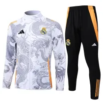 2024-25 RMA White Jacket Tracksuit #A798(喷墨龙)