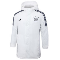 2024-25 Germany White Hooded Windbreaker Fabric Cotton Coat #G202