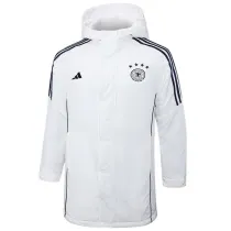 2024-25 Germany White Hooded Windbreaker Fabric Cotton Coat #G202