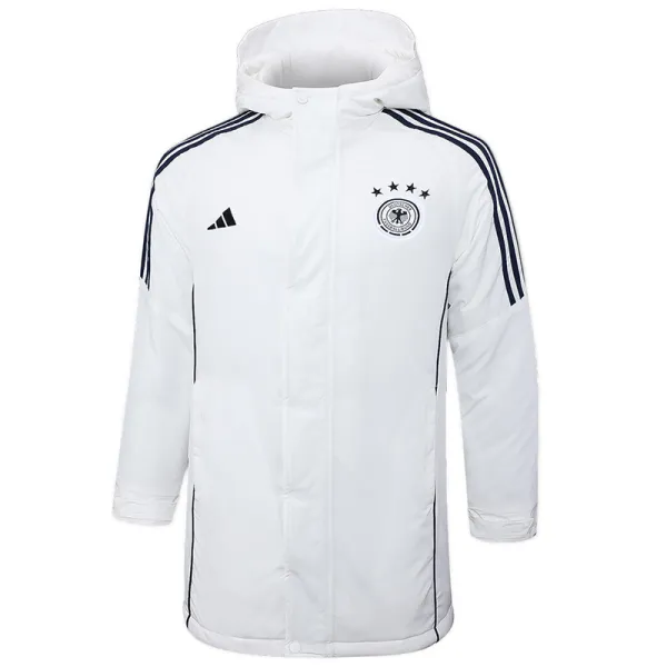 2024-25 Germany White Hooded Windbreaker Fabric Cotton Coat #G202