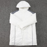 2024-25 Argentina White Hooded Windbreaker Fabric Cotton Coat #G183(金标)