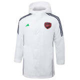2024-25 ARS White Hooded Windbreaker Fabric Cotton Coat #G191