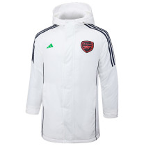 2024-25 ARS White Hooded Windbreaker Fabric Cotton Coat #G191