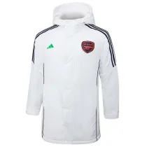 2024-25 ARS White Hooded Windbreaker Fabric Cotton Coat #G191
