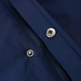 2024-25 RMA Royal Blue Hooded Windbreaker Fabric Cotton Coat #G210(金标)