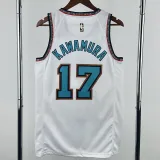 2024-25 Grizzlies KAWAMURA #17 White Retro Top Quality Hot Pressing NBA Jersey