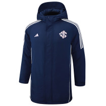 2024-25 Internacional Royal Blue Hooded Windbreaker Fabric Cotton Coat #G195