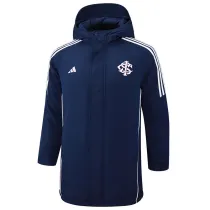 2024-25 Internacional Royal Blue Hooded Windbreaker Fabric Cotton Coat #G195