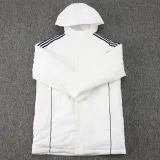 2024-25 Flamengo White Hooded Windbreaker Fabric Cotton Coat #G204(黄标)