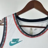 2024-25 Grizzlies MORANT #12 White Retro Top Quality Hot Pressing NBA Jersey