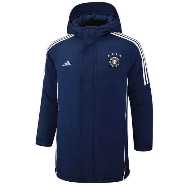 2024-25 Germany Royal Blue Hooded Windbreaker Fabric Cotton Coat #G203