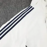 2024-25 Flamengo White Hooded Windbreaker Fabric Cotton Coat #G204(黄标)
