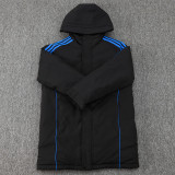 2024-25 Flamengo Black Hooded Windbreaker Fabric Cotton Coat #G207