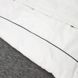2024-25 Flamengo White Hooded Windbreaker Fabric Cotton Coat #G204(黄标)