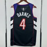 2024-25 Raptors BARNES #4 Purple Retro Top Quality Hot Pressing NBA Jersey