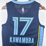 2022-23 Grizzlies KAWAMURA #17 Royal blue Top Quality Hot Pressing NBA Jersey