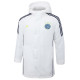2024-25 Ajax White Hooded Windbreaker Fabric Cotton Coat #G188