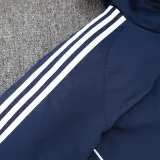 2024-25 Bayern Royal Blue Hooded Windbreaker Fabric Cotton Coat #G199(红标)