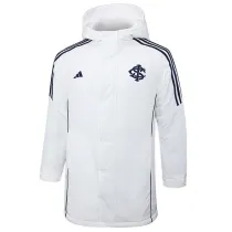 2024-25 Internacional White Hooded Windbreaker Fabric Cotton Coat #G194