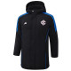 2024-25 Internacional Black Hooded Windbreaker Fabric Cotton Coat #G196