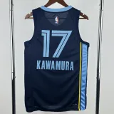 2022-23 Grizzlies KAWAMURA #17 Royal blue Top Quality Hot Pressing NBA Jersey