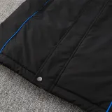 2024-25 RMA Black Hooded Windbreaker Fabric Cotton Coat #G212