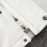 2024-25 Argentina White Hooded Windbreaker Fabric Cotton Coat #G182(蓝标)