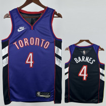 2024-25 Raptors BARNES #4 Purple Retro Top Quality Hot Pressing NBA Jersey