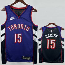 2024-25 Raptors CARTER #15 Purple Retro Top Quality Hot Pressing NBA Jersey