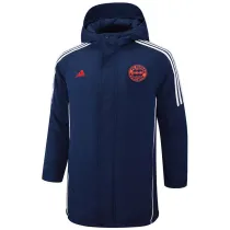2024-25 Bayern Royal Blue Hooded Windbreaker Fabric Cotton Coat #G199(红标)