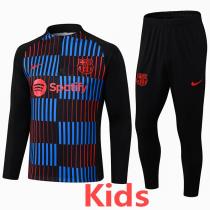 2024-25 BAR Red blue Kids Half Pull Tracksuit (童装)(半拉链)
